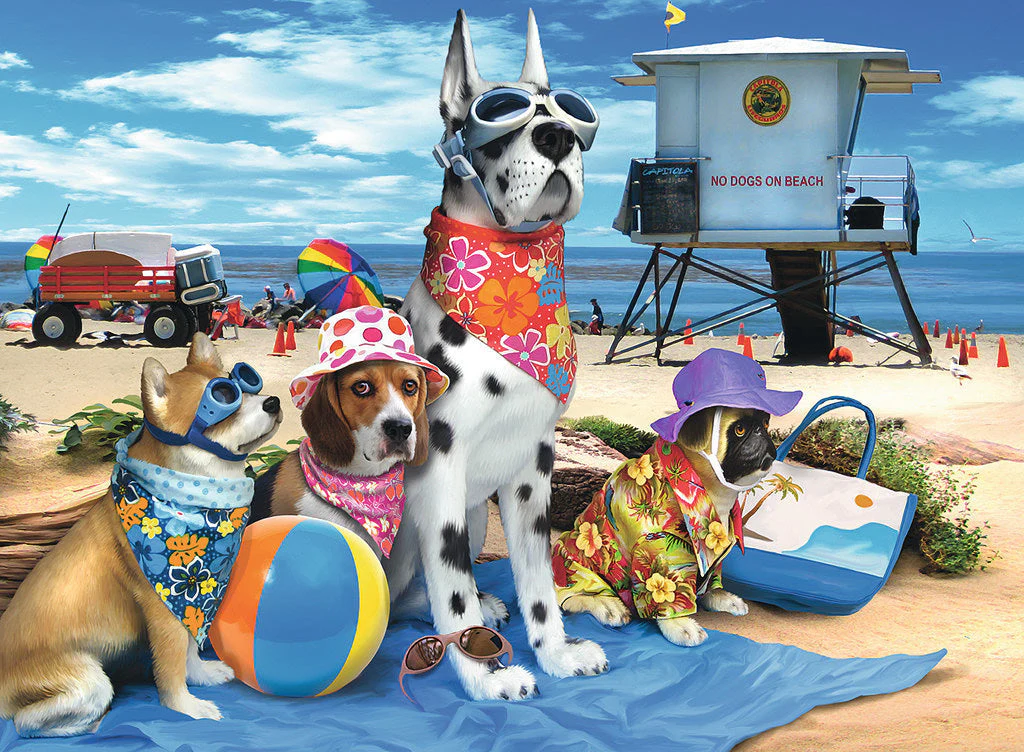 100 pc No Dogs on the Beach Puzzle - Image 2