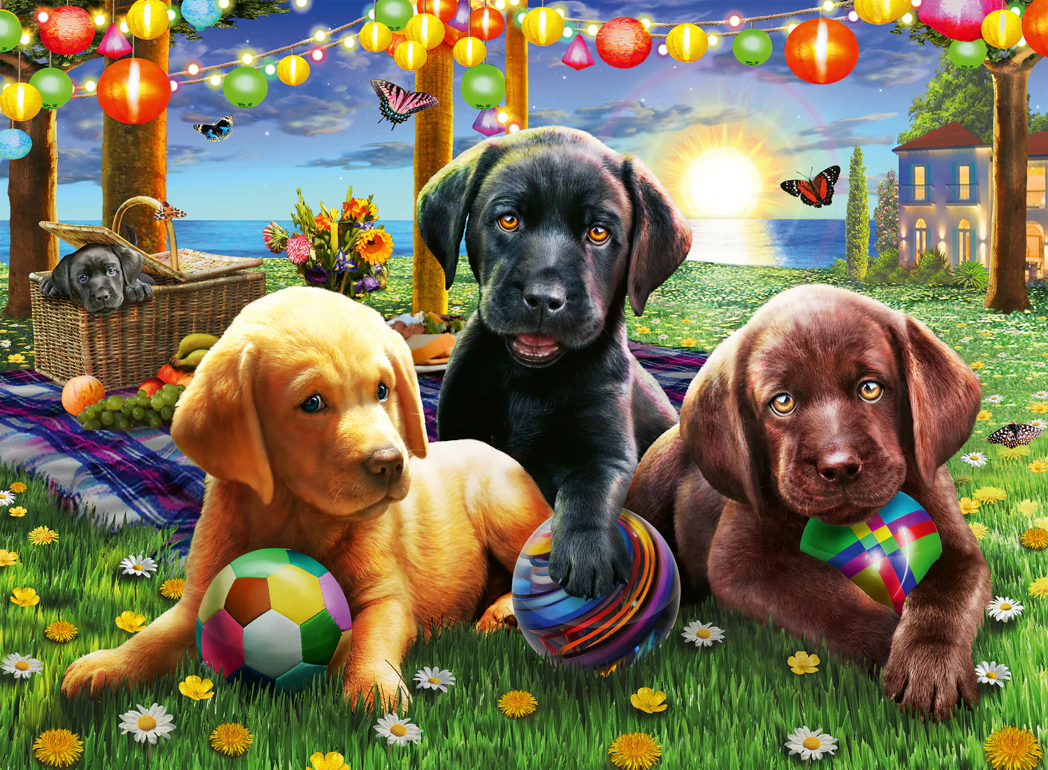 100 pc Puppy Picnic Puzzle - Image 2