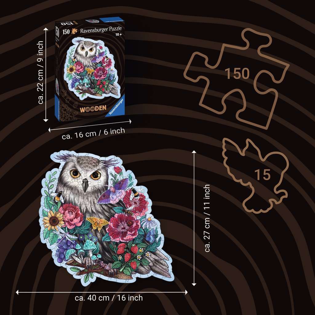 150 pc Mysterious Owl Wooden Puzzle - Image 6