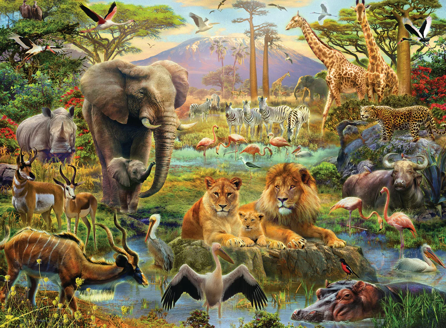 200 pc Animals of The Savannah Puzzle - Image 2
