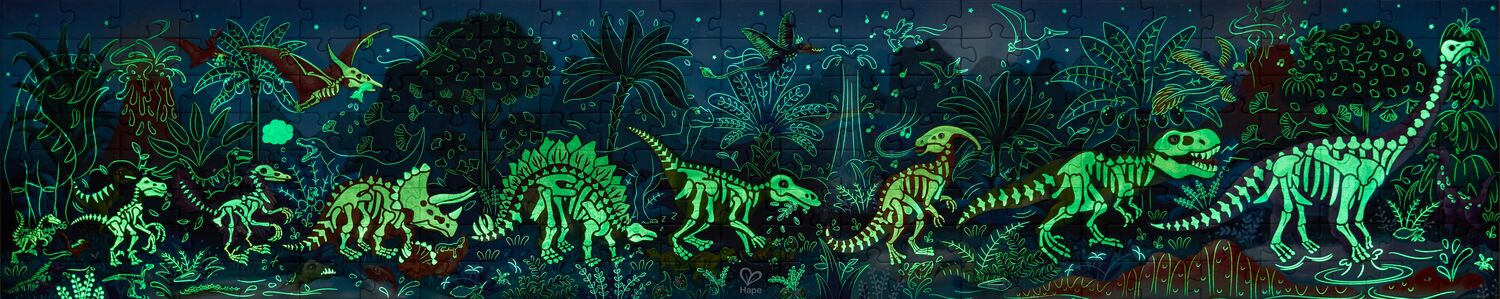 200 pc Dinosaur Glow In The Dark Puzzle - Image 4