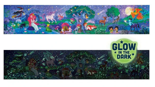 200 pc Magic Forest Glow In The Dark Floor Puzzle - Image 3