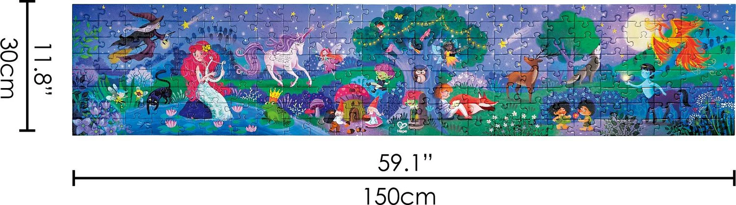200 pc Magic Forest Glow In The Dark Floor Puzzle - Image 8