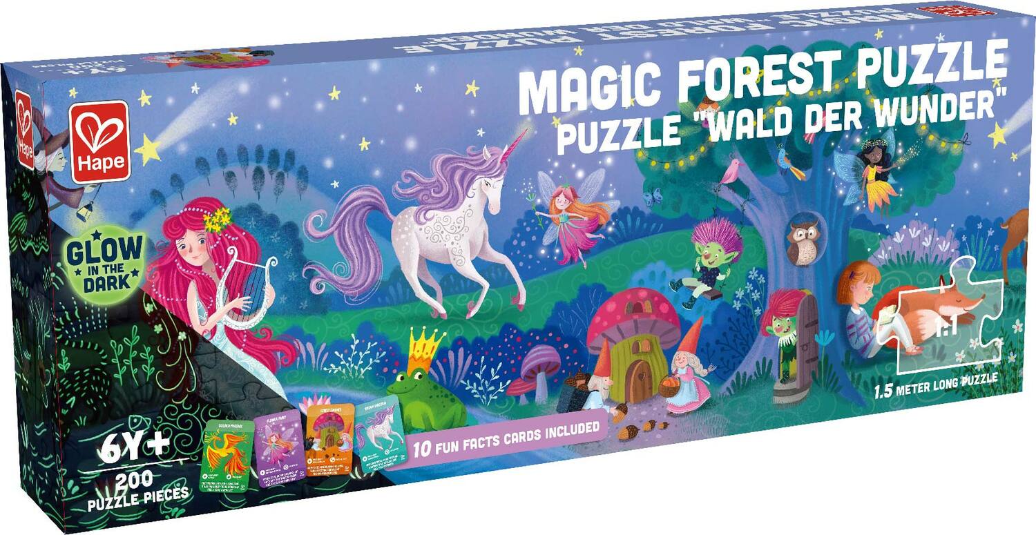 200 pc Magic Forest Glow In The Dark Floor Puzzle - Image 9