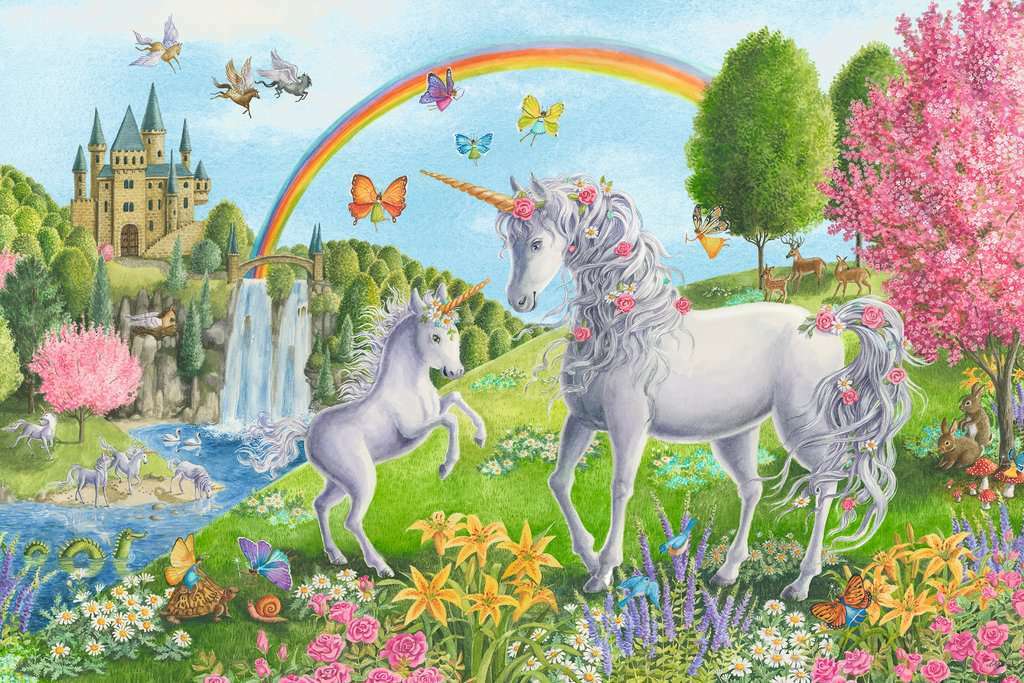 24 pc Prancing Unicorns Floor Puzzle - Image 2