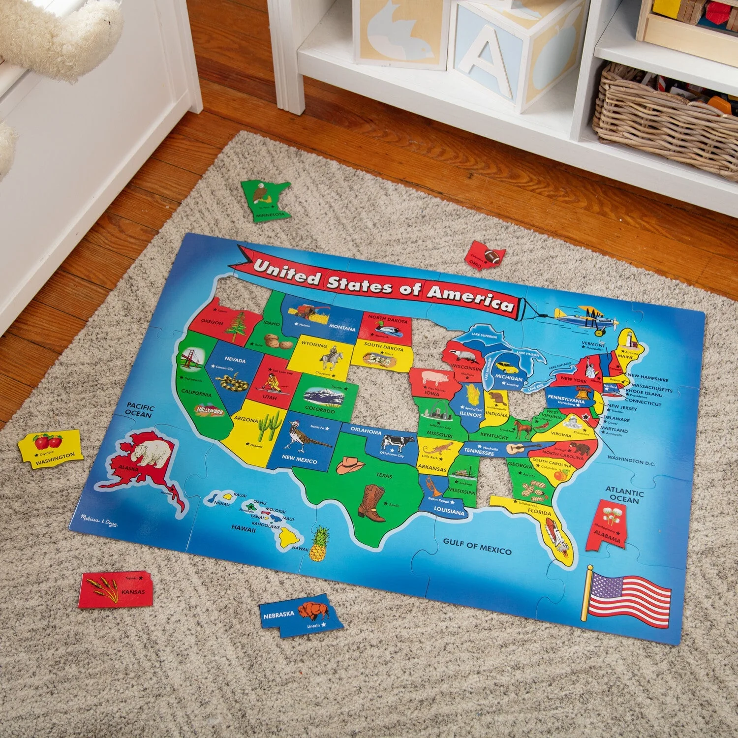 51 pc USA Map Floor Puzzle - Image 8
