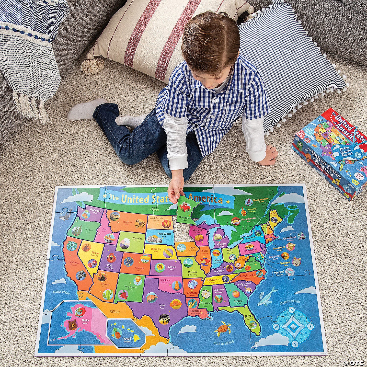 54 pc USA Floor Puzzle - Image 8