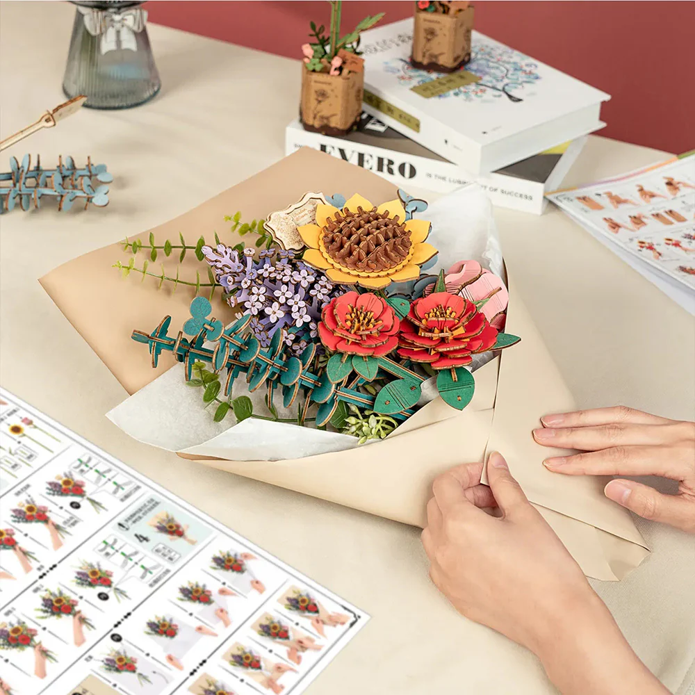 DIY Wooden Flower Bouquet Kit - Image 3