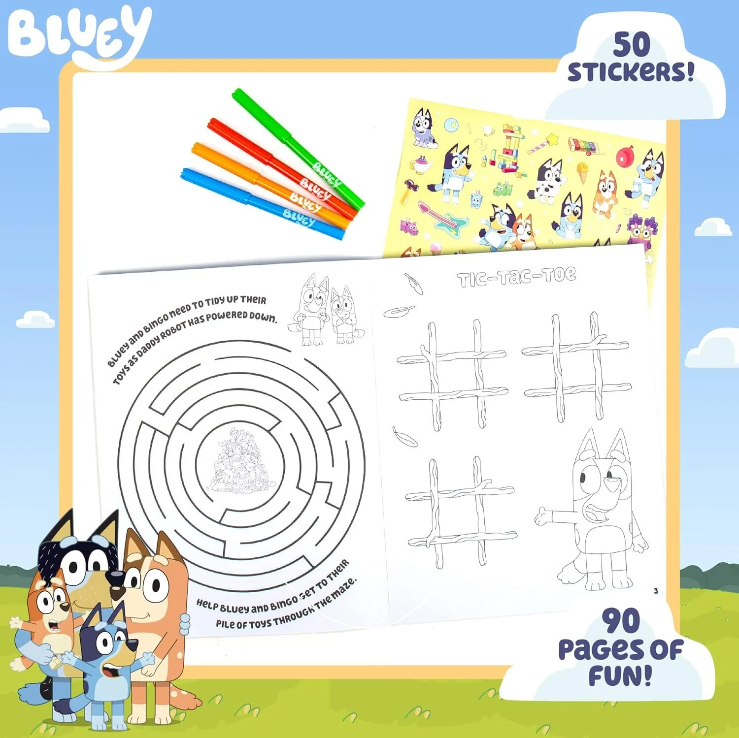 Bluey Color and Sticker Set - Image 2