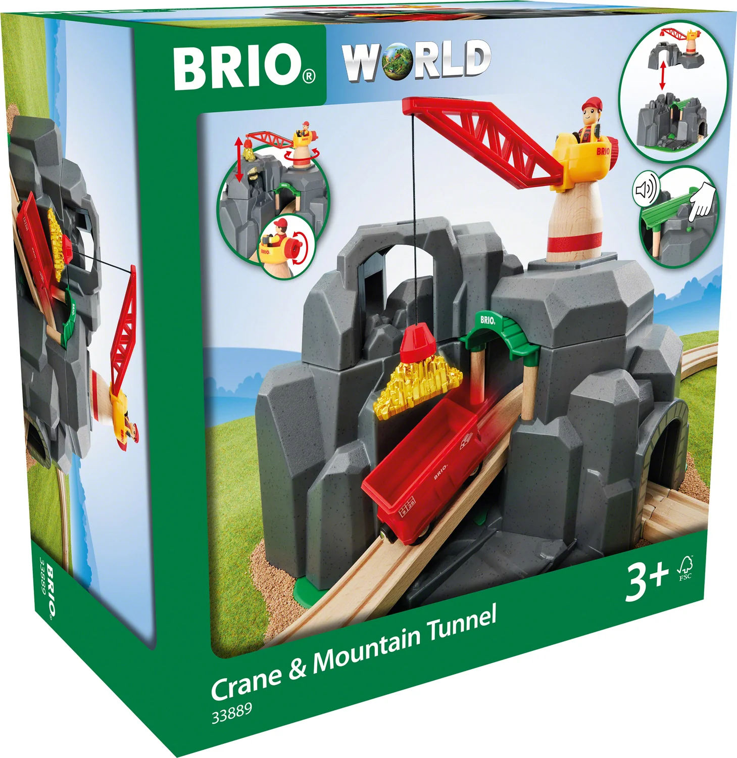 BRIO Crane & Mountain Tunnel