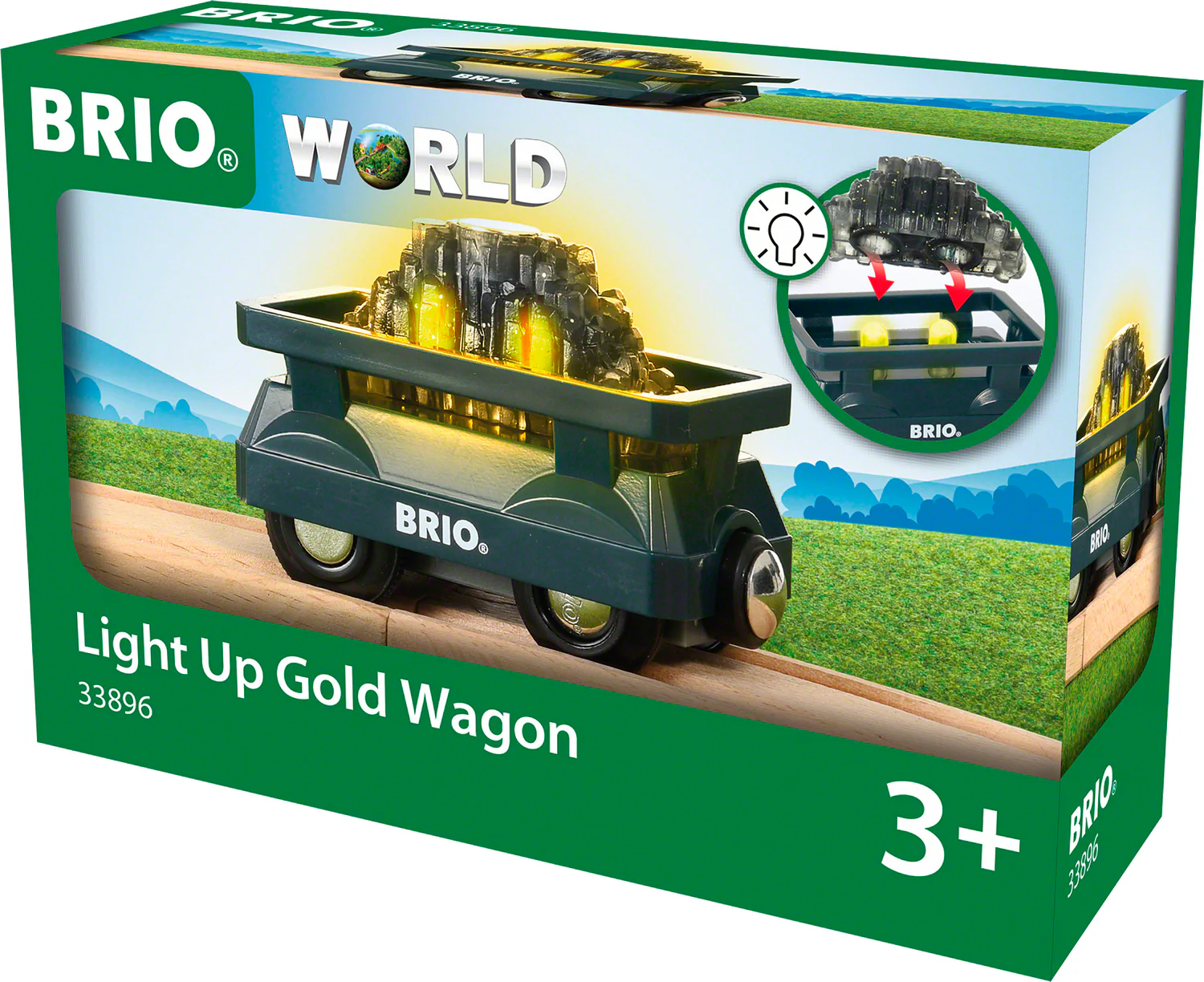 BRIO Light Up Gold Wagon - Image 2