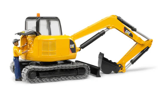 Cat Mini Excavator With Worker - Image 4