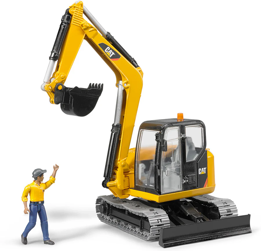 Cat Mini Excavator With Worker - Image 8