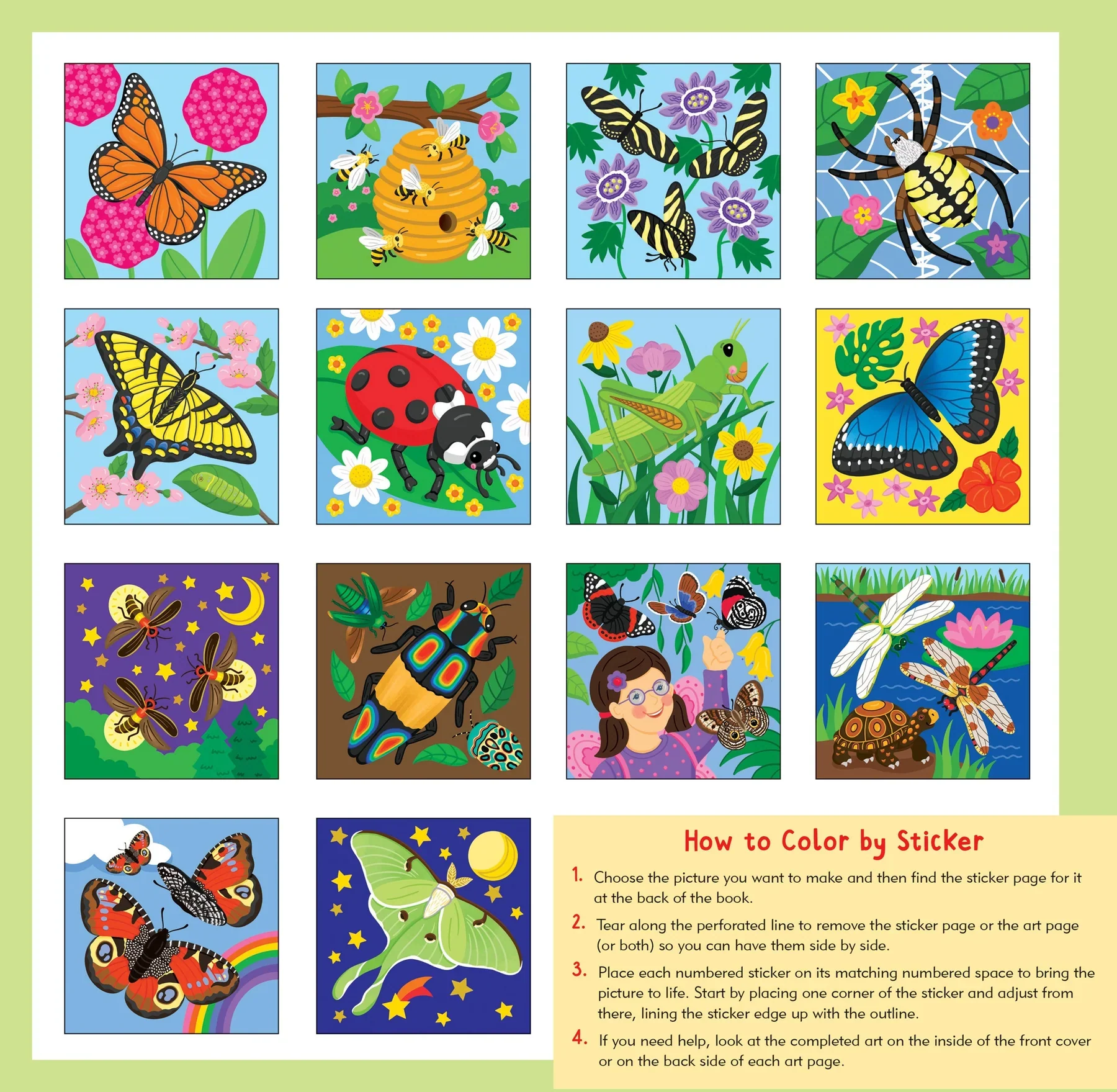My First Color-By-Sticker Butterflies & Bugs - Image 2