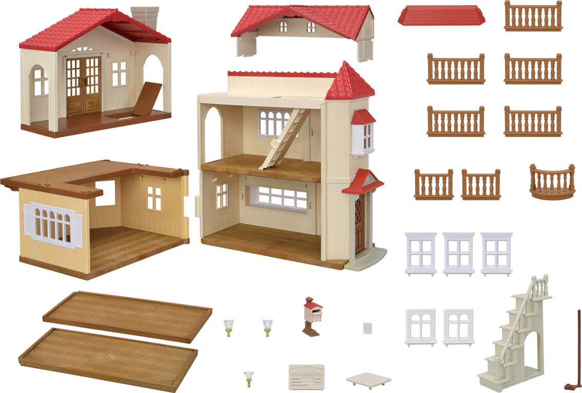 Calico Critters Red Roof Country Home with Secret Attic - Image 4
