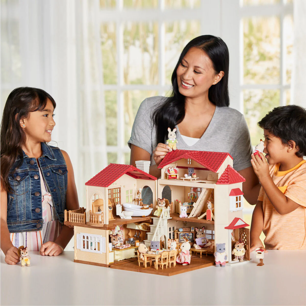 Calico Critters Red Roof Country Home with Secret Attic - Image 8