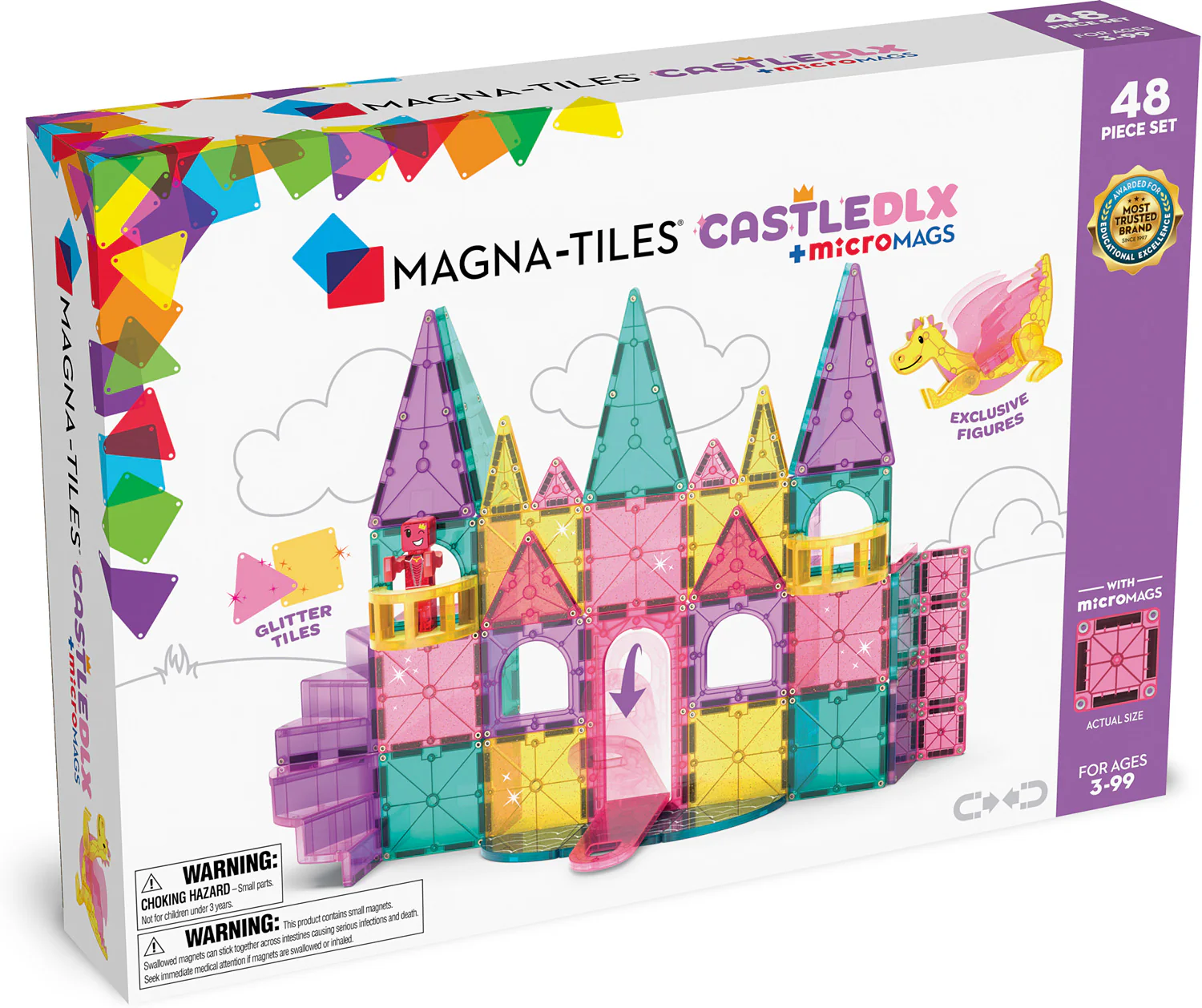 Magna-Tiles® Castle DLX and Micro Mags 48 piece set - Image 10