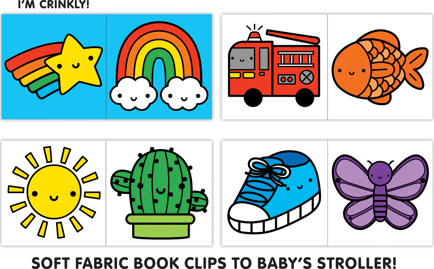Rainbow World Crinkle Stroller Book - Image 6
