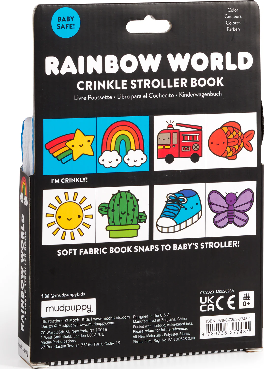 Rainbow World Crinkle Stroller Book - Image 8