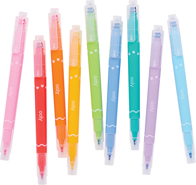 Confetti Stamp Double-Ended Markers - Set of 9 - Image 2