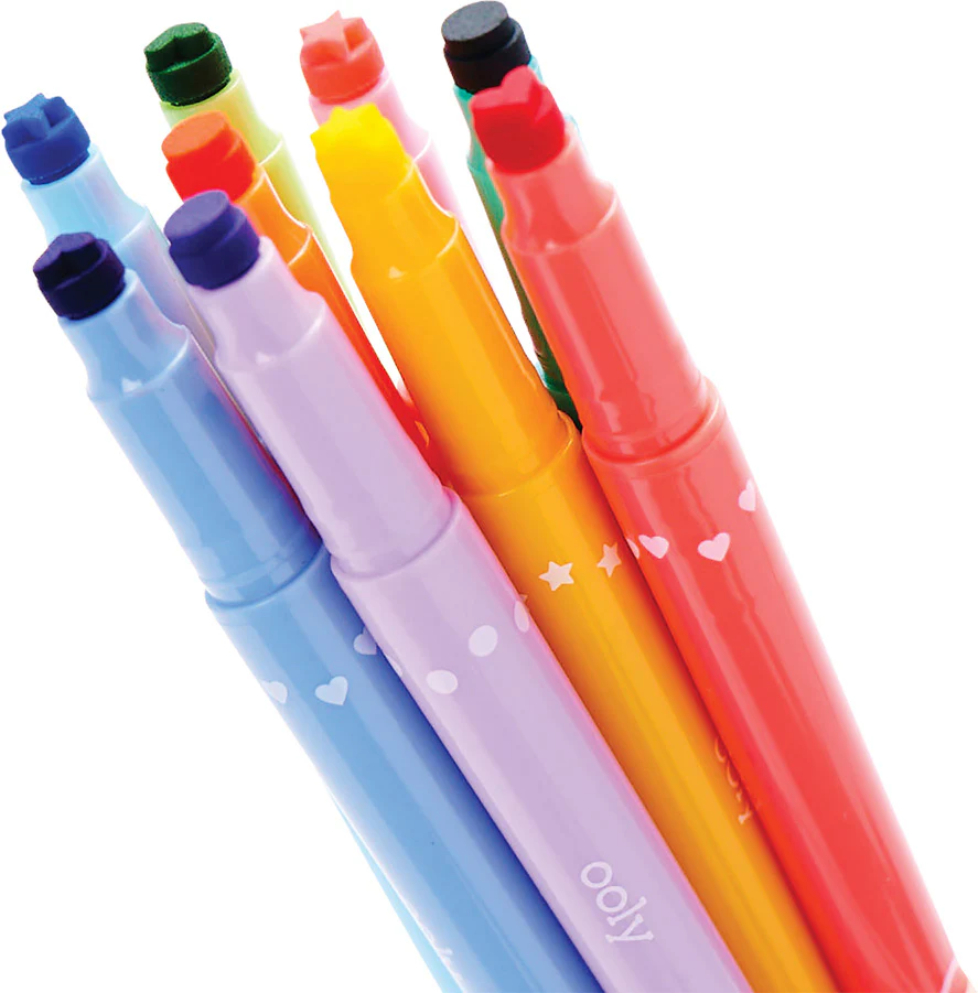 Confetti Stamp Double-Ended Markers - Set of 9 - Image 4