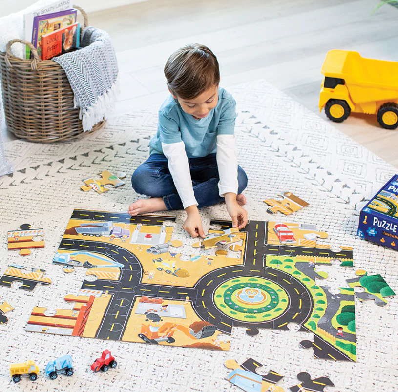 48 pc Construction Site Puzzle and Play - Image 2