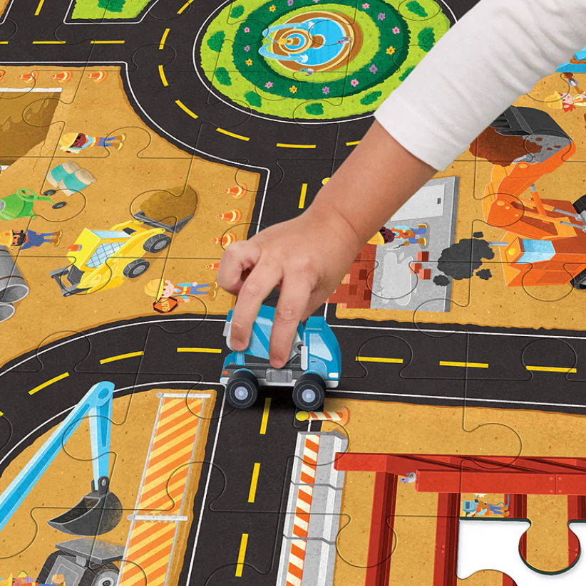 48 pc Construction Site Puzzle and Play - Image 3