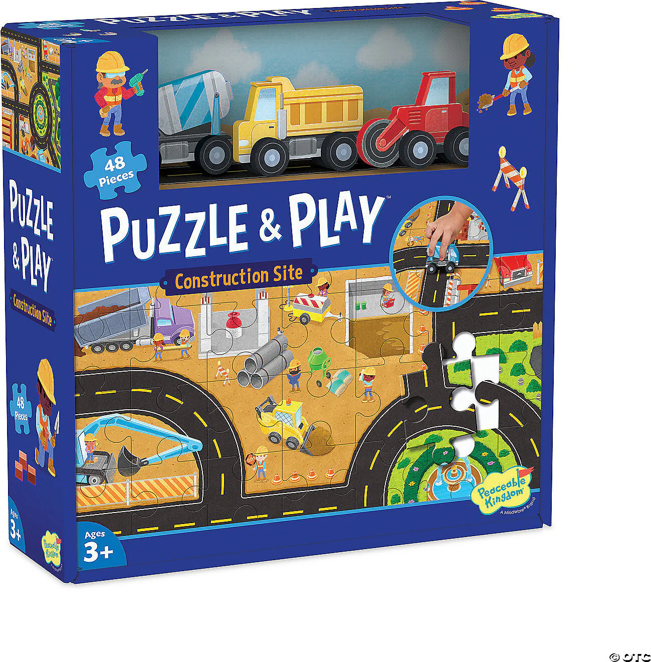 48 pc Construction Site Puzzle and Play - Image 7