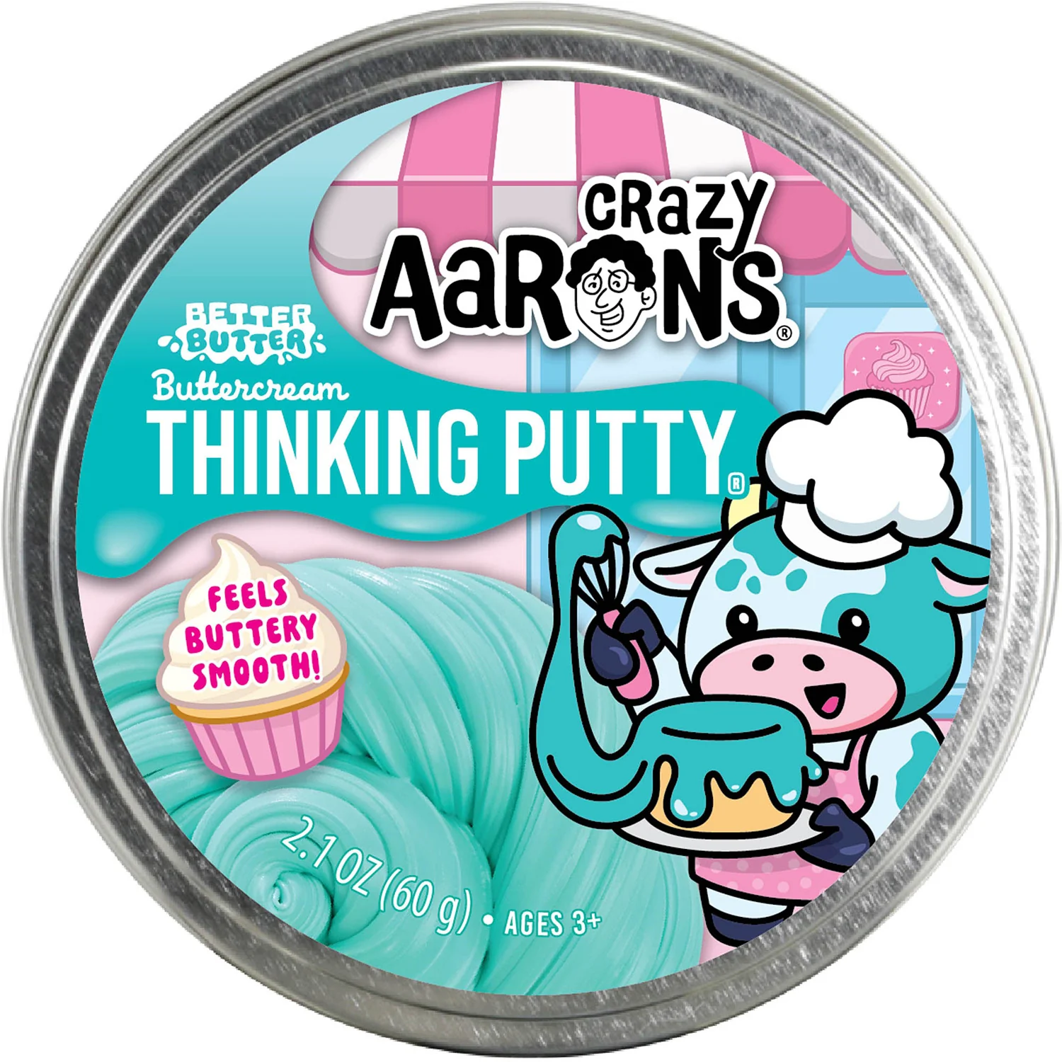 Buttercream Better Butter 4 In Tin Thinking Putty - Image 4