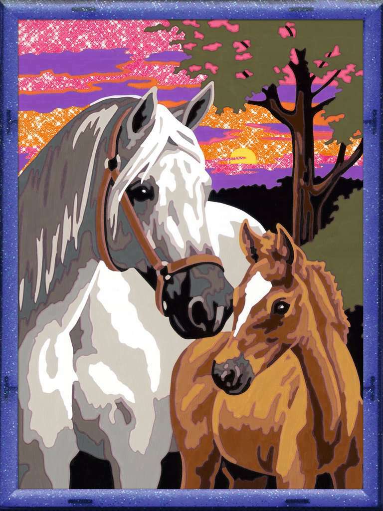 CreArt Painting by Numbers Sunset Horses - Image 2