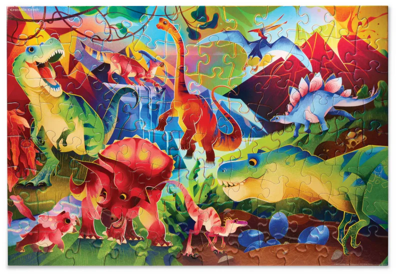 100 pc Dinosaur World Holographic Puzzle - Image 2