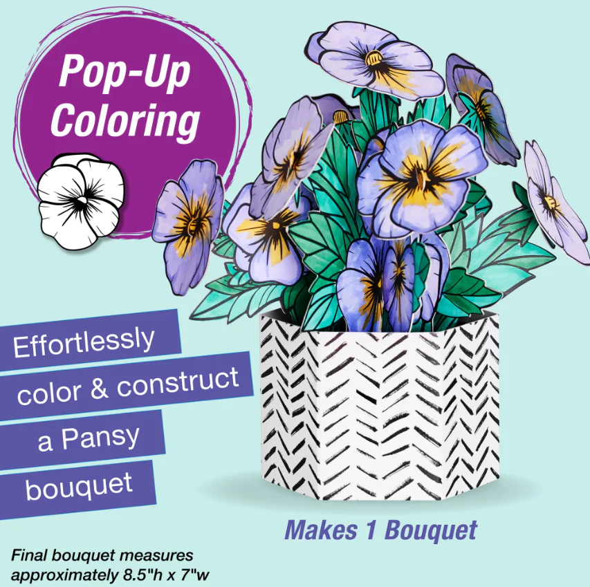 Pansy Pop Up Coloring - Image 2