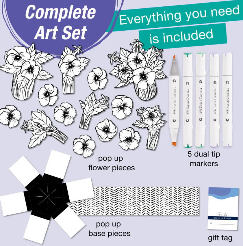 Pansy Pop Up Coloring - Image 3