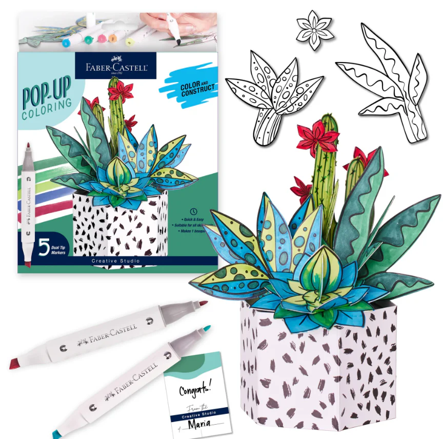 Succulent Pop Up Coloring - Image 2