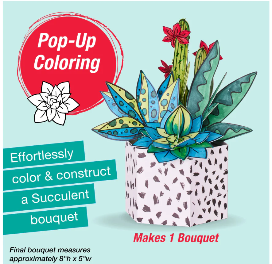 Succulent Pop Up Coloring - Image 3