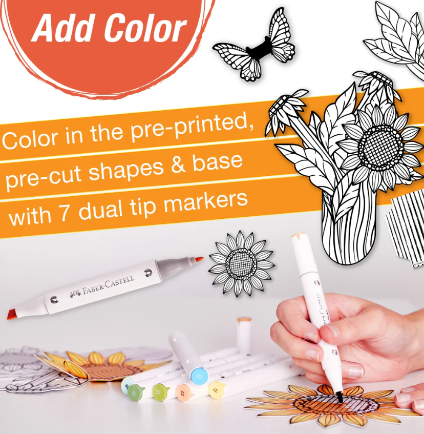 Sunflowers And Butterflies Pop Up Color - Image 5
