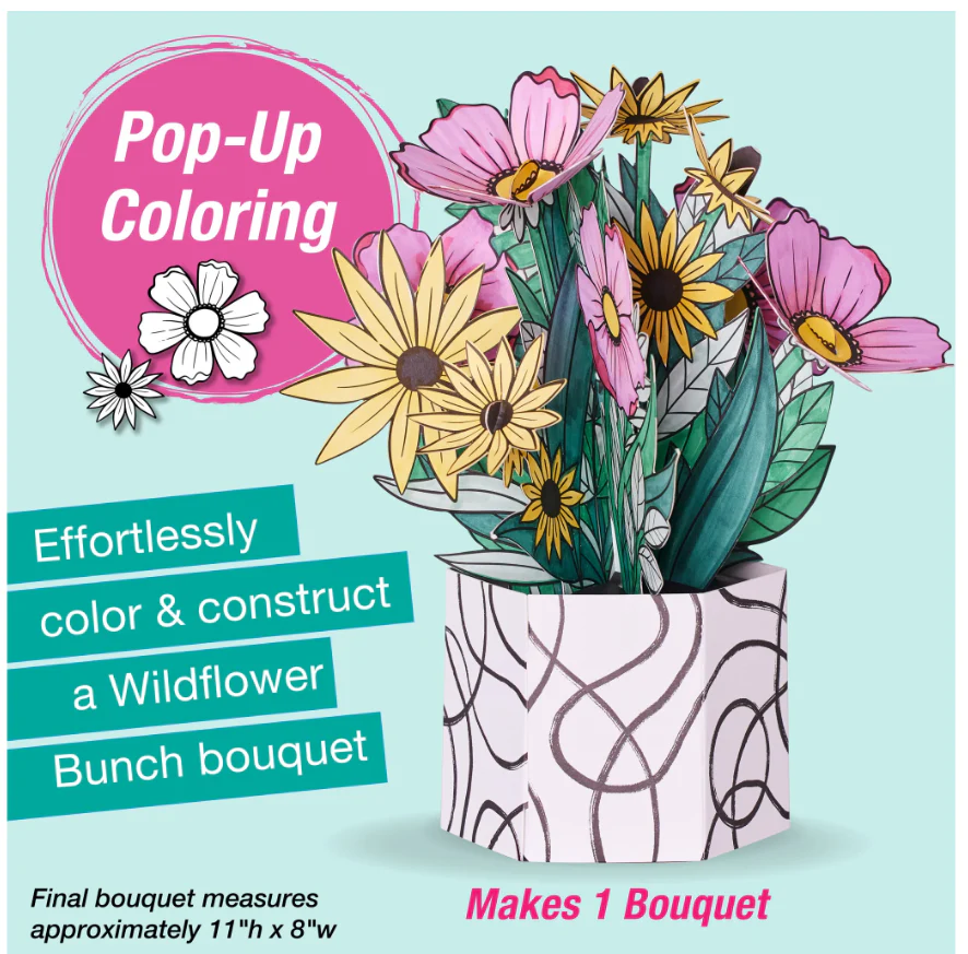 Wildflower Bunch Pop Up Coloring - Image 3