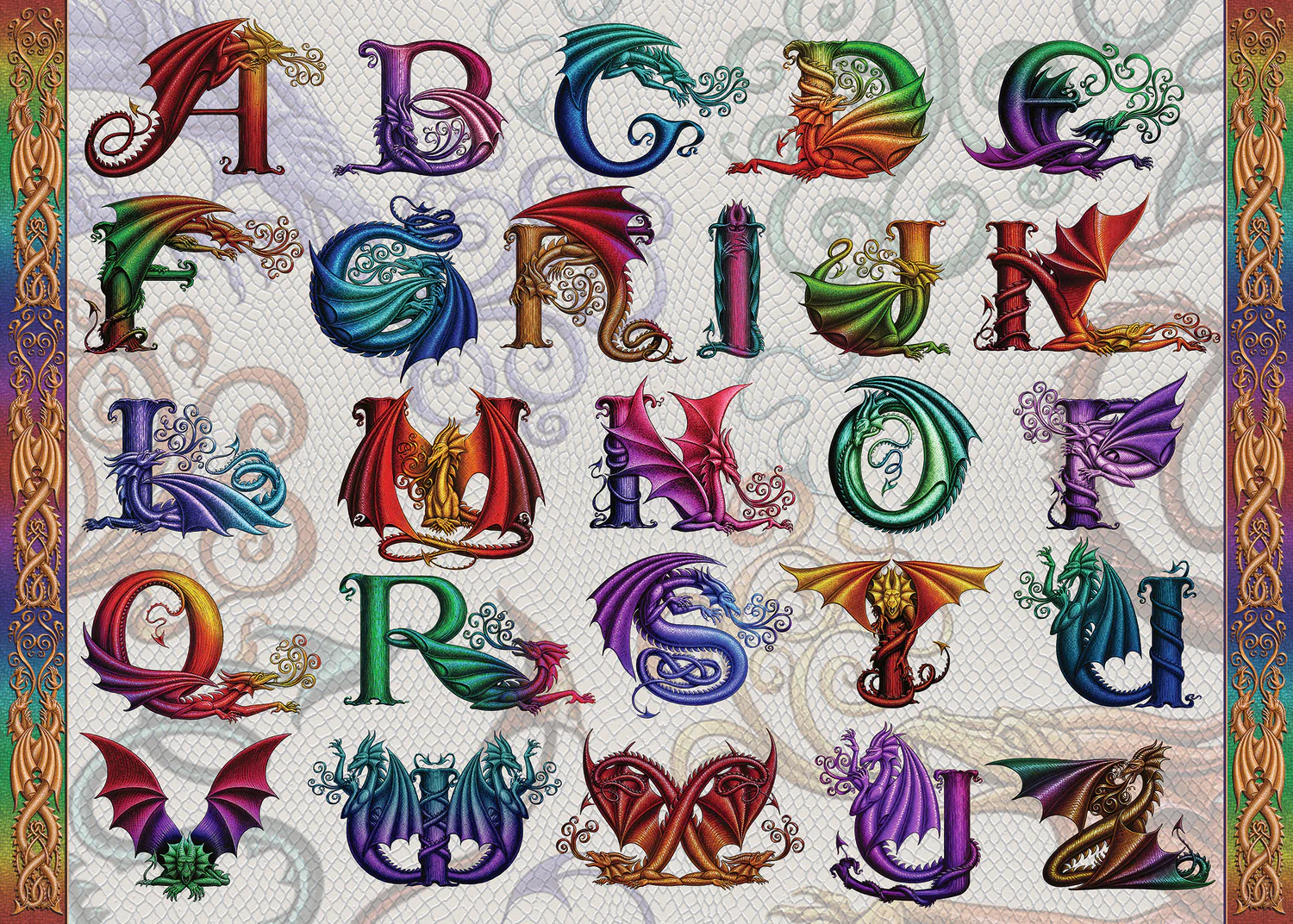1000 pc Dragon Alphabet Puzzle - Image 2