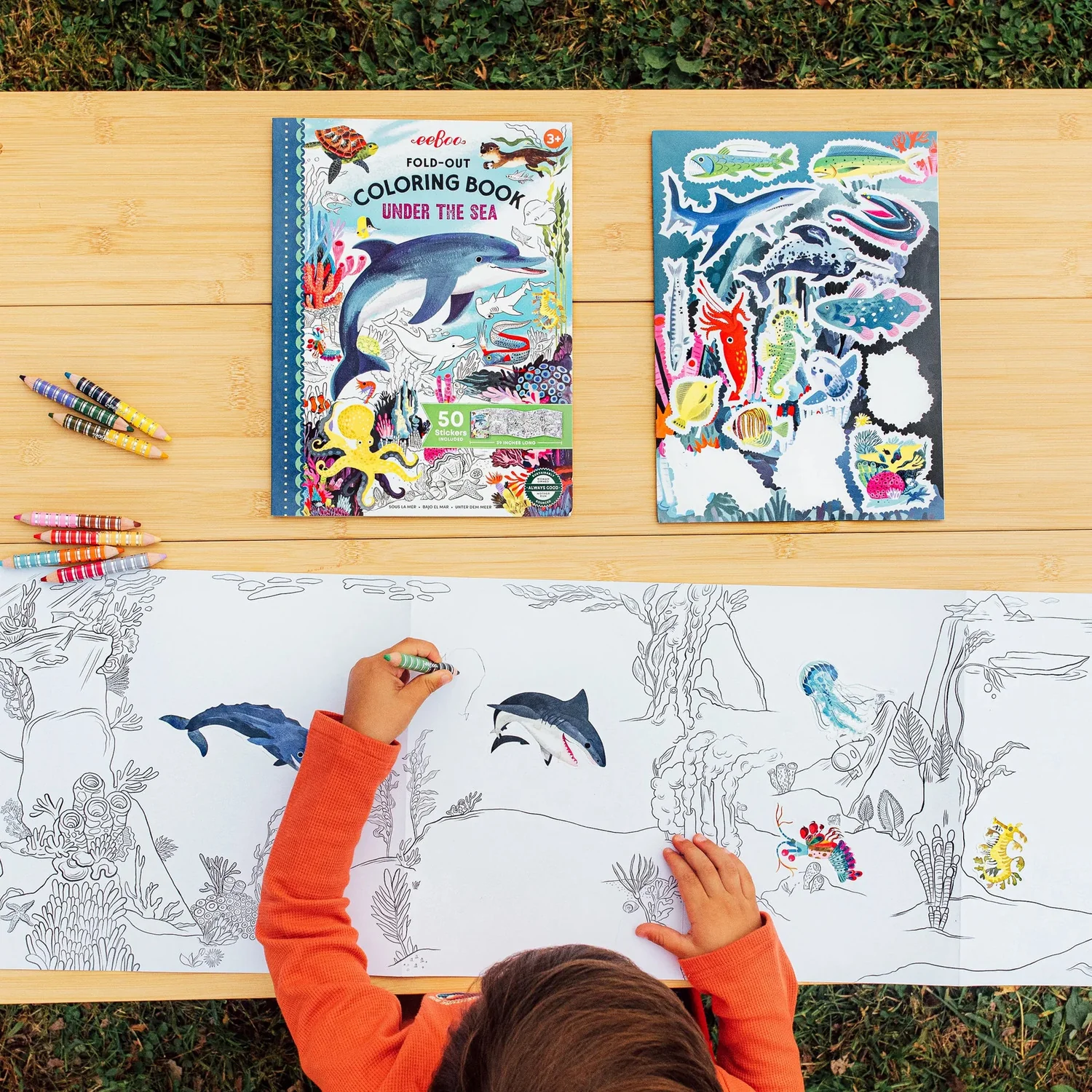 Under The Sea Fold Out Coloring Book - Image 2