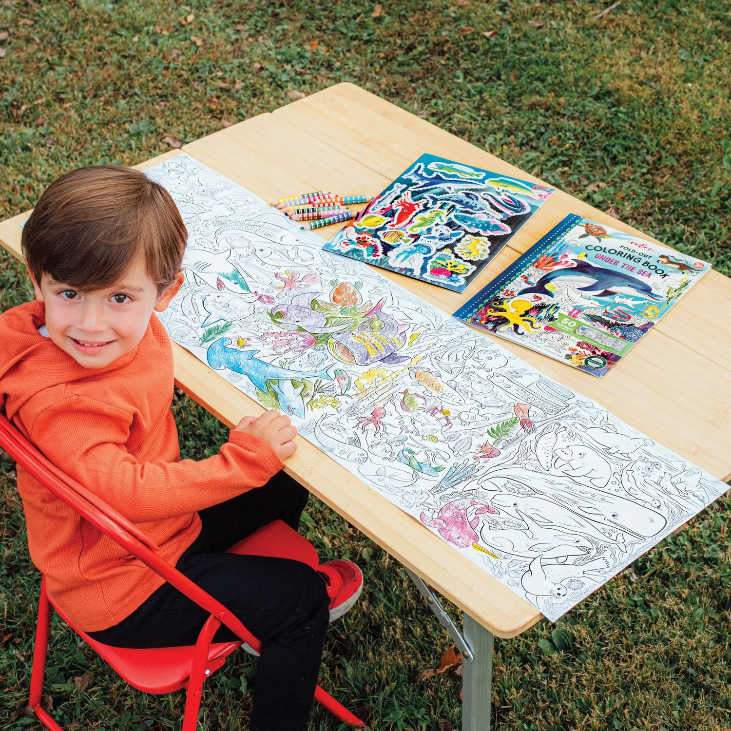 Under The Sea Fold Out Coloring Book - Image 3