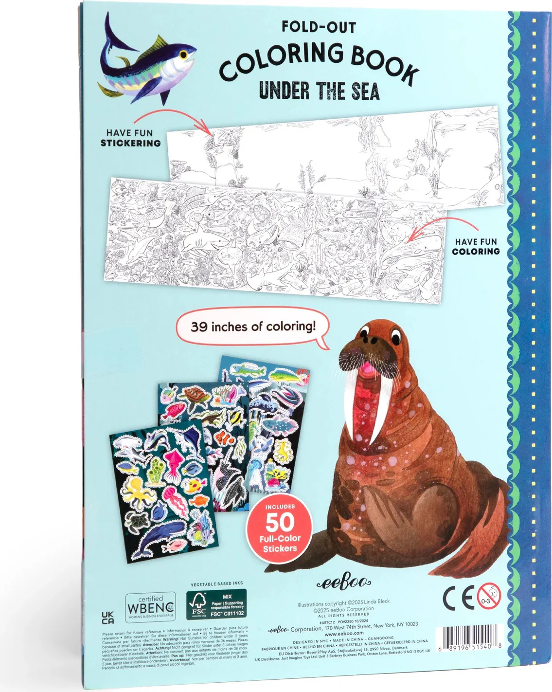 Under The Sea Fold Out Coloring Book - Image 4