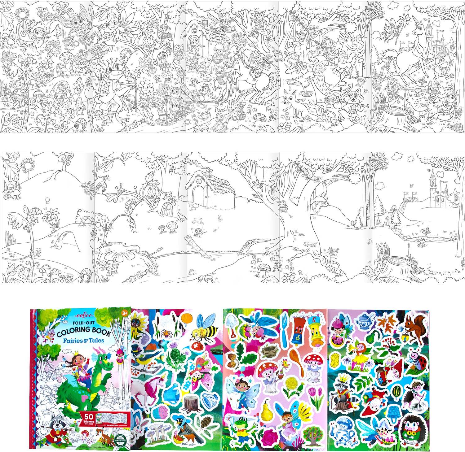 Fairies And Tales Fold Out Coloring Book - Image 4
