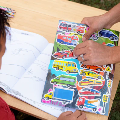 Vehicles Fold Out Coloring Book - Image 2