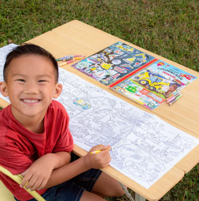 Vehicles Fold Out Coloring Book - Image 3
