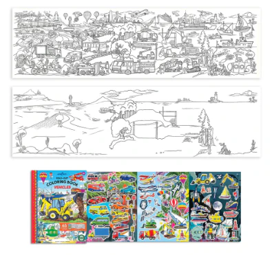 Vehicles Fold Out Coloring Book - Image 4