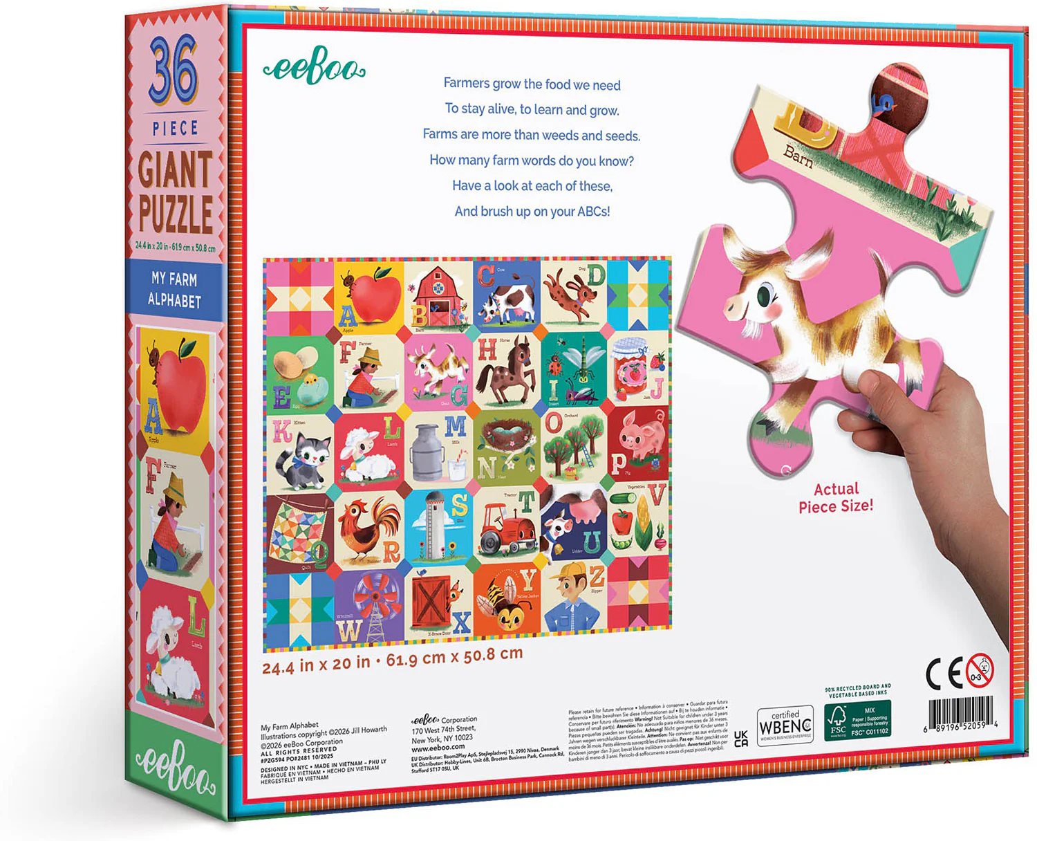 My Farm Alphabet Giant Puzzle 36 Pc - Image 2