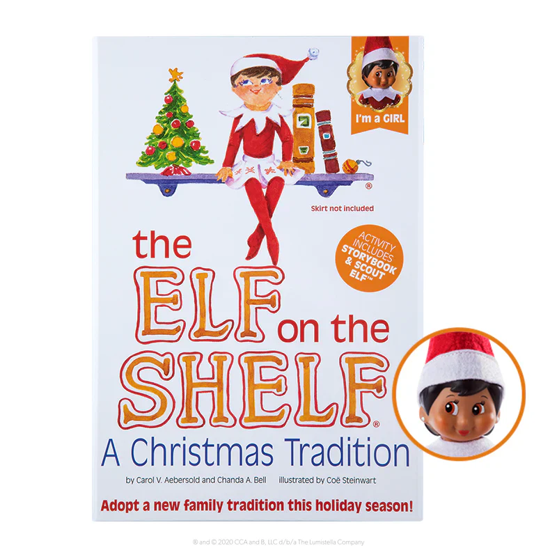 Elf On the Shelf A Christmas Tradition (Girl Elf, Brown Eyes)