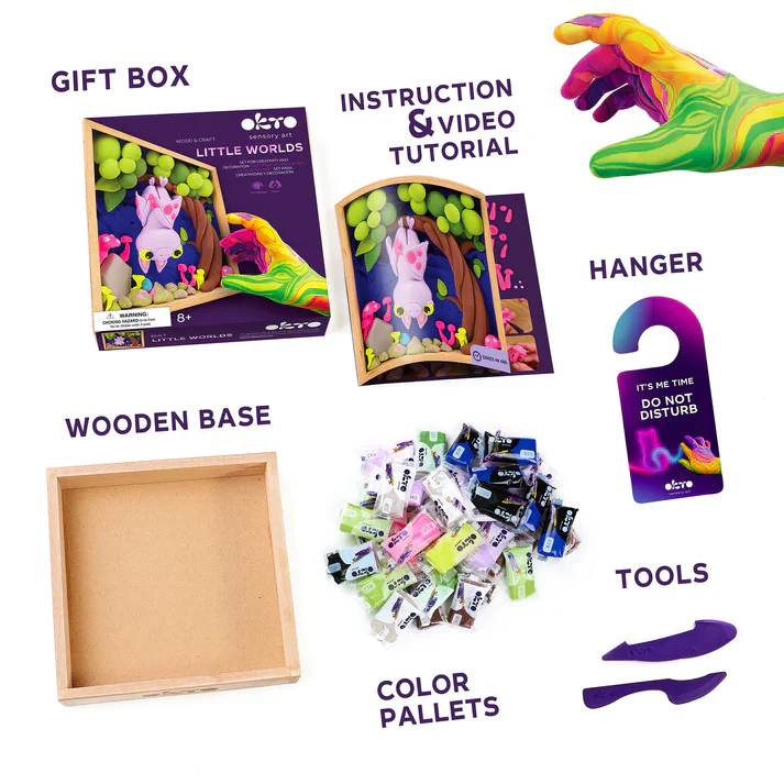Okro Wood & Craft Diy Little Worlds Bat - Image 2