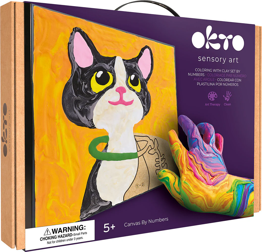 Cat Coloring With Clay