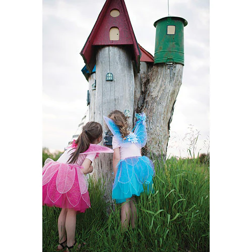 Fancy Flutter Skirt with Wings & Wand - Pink - Image 2